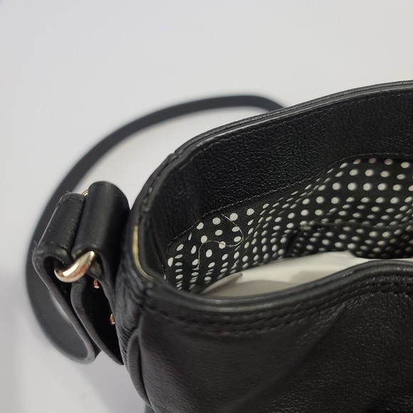 Kate Spade New York Primrose Hill Goldie Bow Satchel Black Leather Handbag Purse - Picture 11 of 16